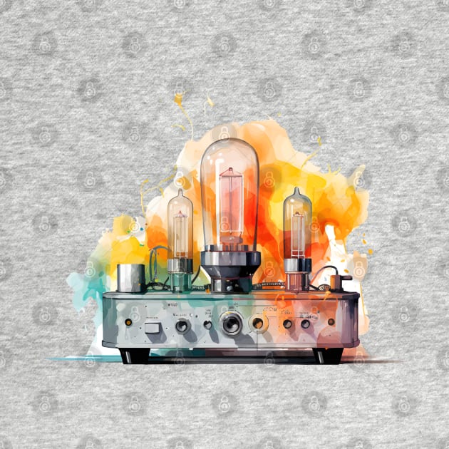 Watercolor Vacuum Tube Amplifier by Modern Medieval Design